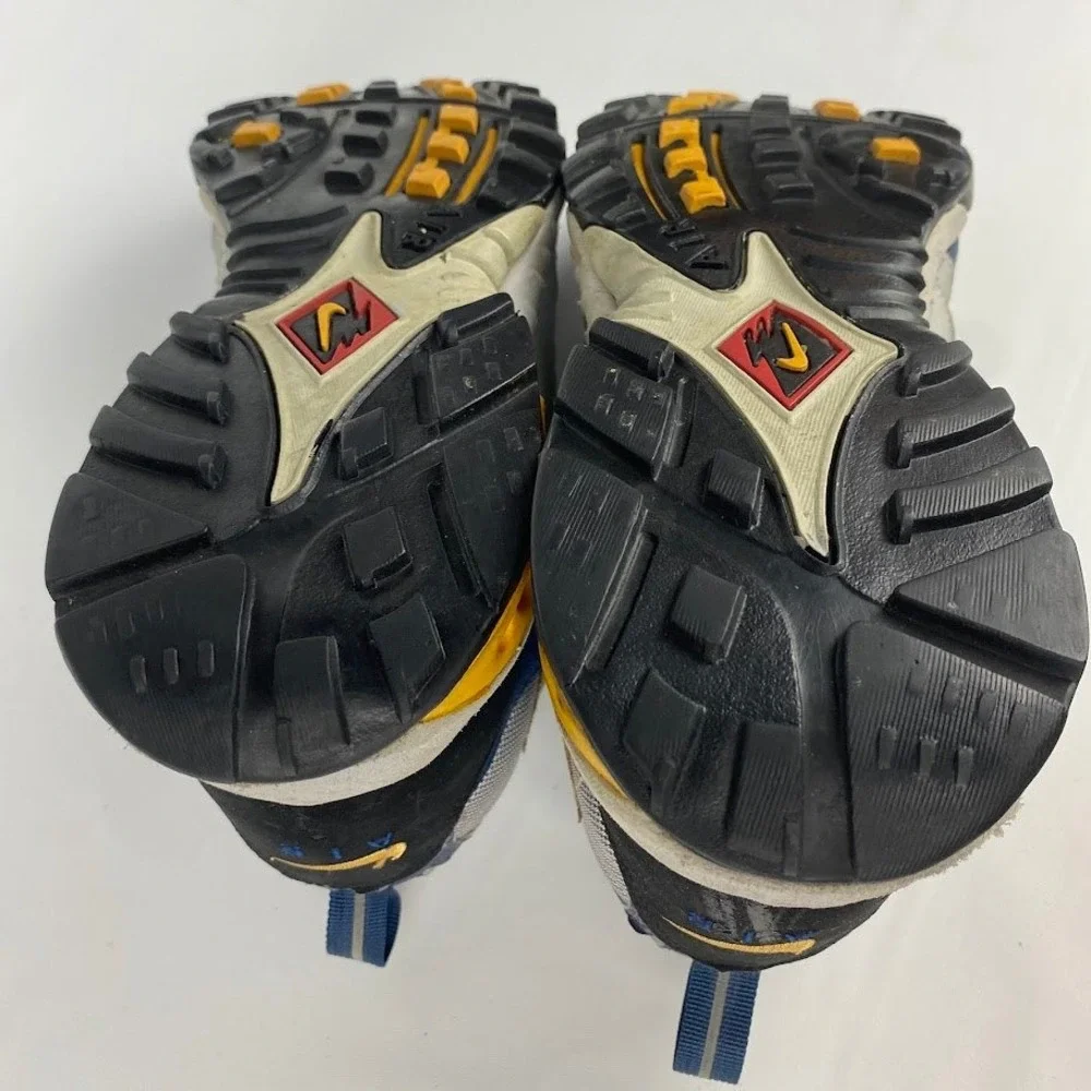 Nike‎ Air Terra Albis Mens 13 Silver Navy Yellow 1998 VTG Trail Shoes 104113-071